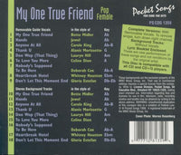 My One True Friend: Pop Female CD+G