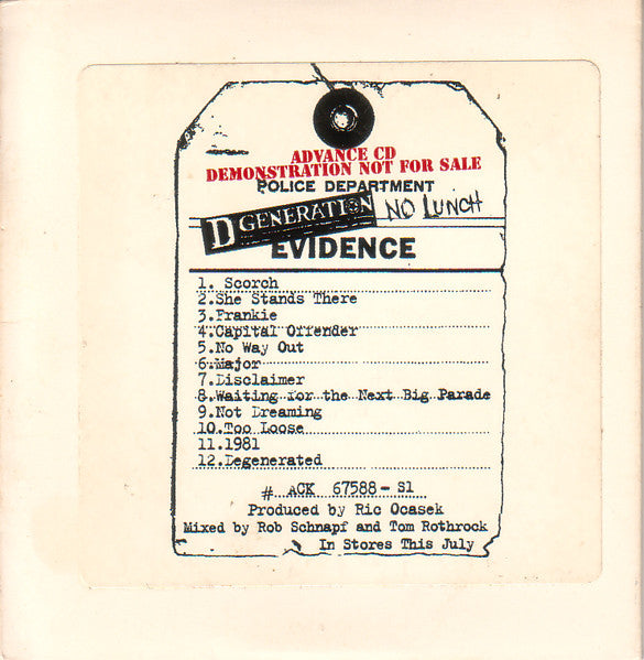 D Generation: No Lunch Advance Promo