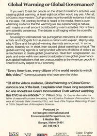 Global Warming? Or Global Governance?