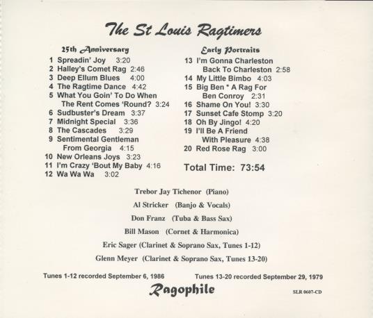 St. Louis Ragtimers: 25th Anniversary And Early Portraits – NeverDieMedia