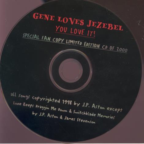 Gene Loves Jezebel: You Love It! Special Fan Limited w/ Back Artwork
