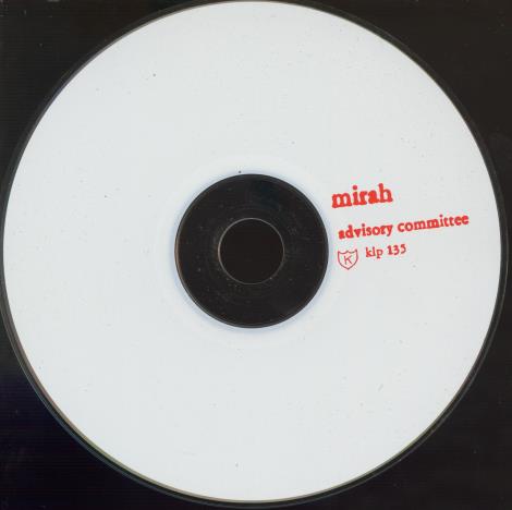 Mirah: Advisory Committee Promo w/ Back Artwork