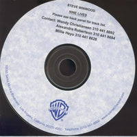 Steve Winwood: Nine Lives Promo w/ Back Artwork