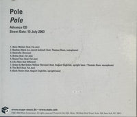 Pole: Pole Advance Promo w/ Back Artwork