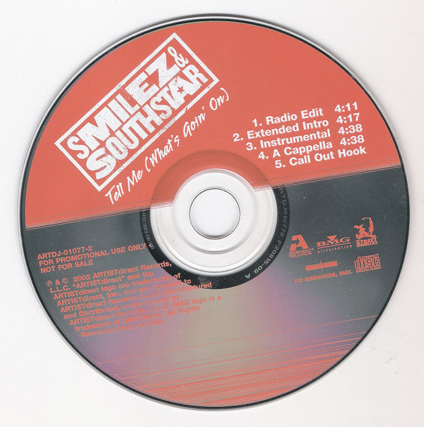 Smilez & Southstar: Tell Me (What's Goin' On) Promo w/ Back Artwork