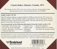 Family Tree Maker: Family Archives Census Index: Ontario, Canada, 1871