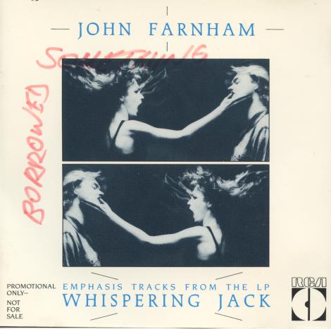 John Farnham: Emphasis Tracks From The LP Whispering Jack Promo w/ Writing On Artwork