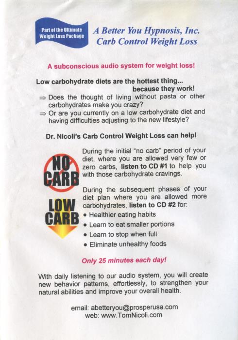 Carb Control Weight Loss 3-Disc Set