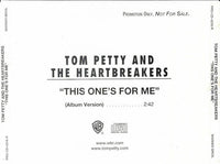 Tom Petty And The Heartbreakers: This One's For Me Promo w/ Back Artwork