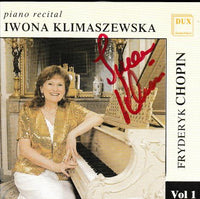Fryderyk Chopin / Iwona Klimaszewska: Piano Recital Volume 1 Signed