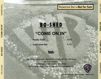 Bo-Shed: Come On In Promo w/ Back Artwork