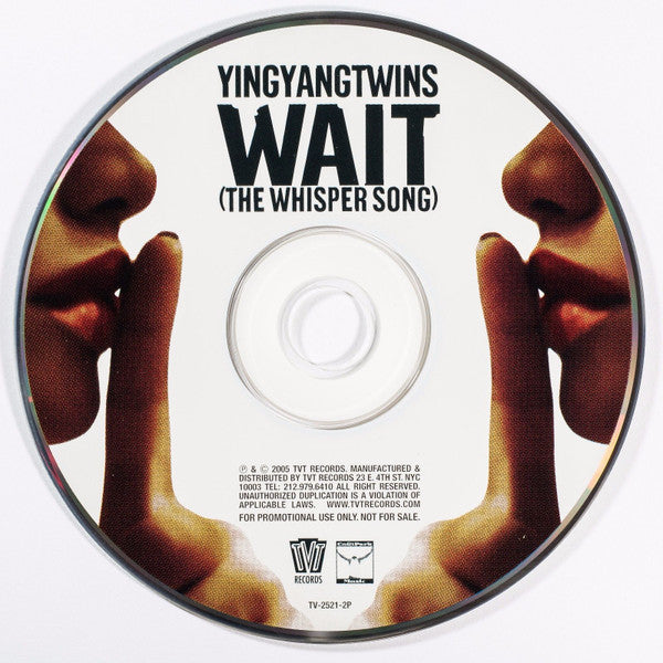 Ying Yang Twins: Wait (The Whisper Song) Promo w/ Back Artwork