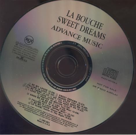 La Bouche: Sweet Dreams Advance Promo w/ Back Artwork