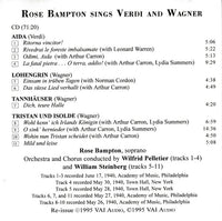 Rose Bampton: Sings Verdi And Wagner