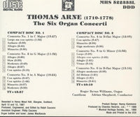 Thomas Arne: The Six Organ Concerti 2-Disc Set