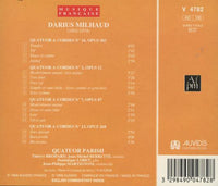 Milhaud: Quatuor Parisii