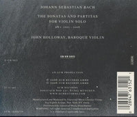 J.S. Bach: The Sonatas And Partitas For Violin Solo: John Holloway 2-Disc Set