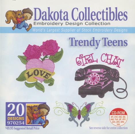 Dakota Collectibles Embroidery Design Collection: Trendy Teens - NeverDieMedia