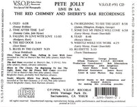 Pete Jolly: Live In LA: The Red Chimney And Sherry's Bar Recordings
