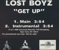 Lost Boyz: Get Up Promo w/ Back Artwork