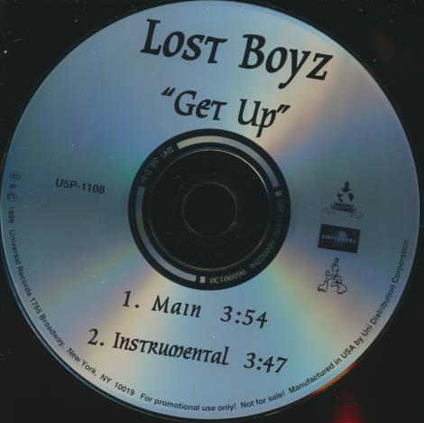 Lost Boyz: Get Up Promo w/ Back Artwork