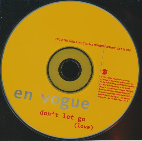 En Vogue: Don't Let Go (Love) 2-Track Promo w/ Back Artwork