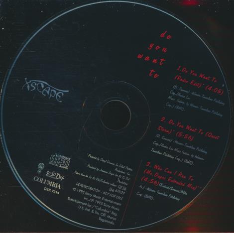 Xscape: Do You Want To 3-Track Promo w/ Back Artwork