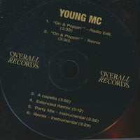 Young MC: On & Poppin' 6-Track Promo w/ Back Artwork