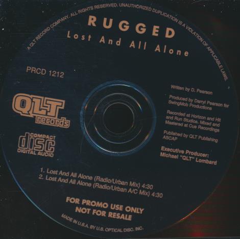 Rugged: Lost And All Alone Promo w/ Back Artwork