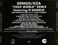 The Genius / GZA: Cold World: Remix 5-Track Promo w/ Back Artwork