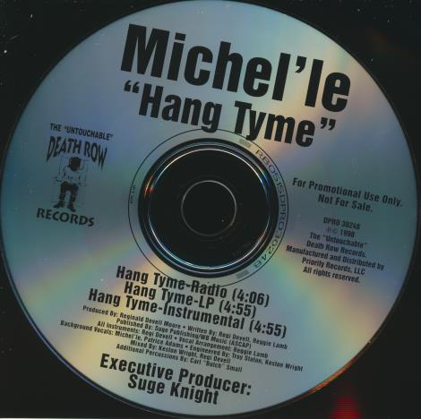Michel'le: Hang Tyme Promo w/ Back Artwork