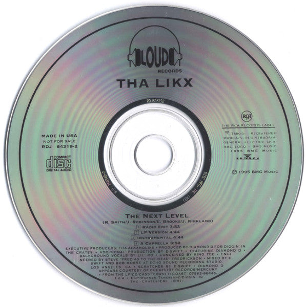 Tha Alkaholiks: The Next Level 4-Track Promo w/ Back Artwork