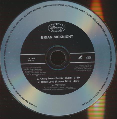 Brian McKnight: Crazy Love (Remixes) Promo w/ No Artwork