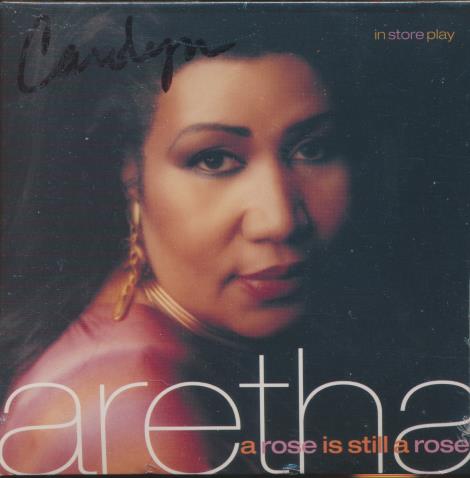 Aretha Franklin: A Rose Is Still A Rose In Store Play Promo w/ Writing On Wrap