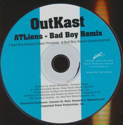 OutKast: ATLiens: Bad Boy Remix Promo w/ No Artwork