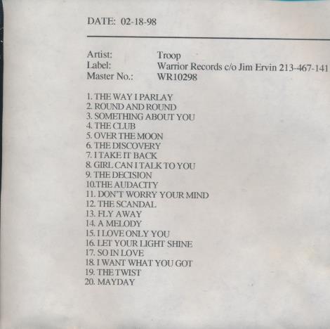 Troop: Mayday Promo w/ Front Artwork