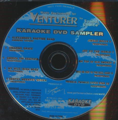 Sound Choice: Karaoke DVD Sampler w/ No Artwork