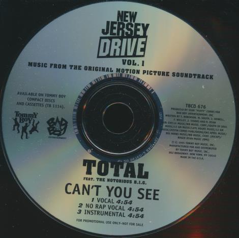 Total: Can't You See 3-Track Promo w/ No Artwork
