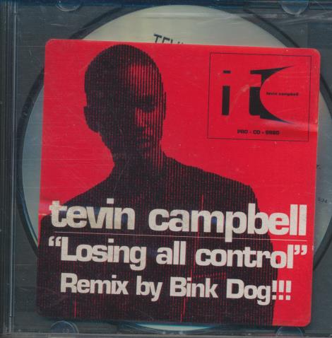 Tevin Campbell: Losing All Control 4-Track Promo w/ Hype Sticker