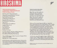 Hiroshima: Thousand Cranes: A Holiday Wish For Peace Promo w/ Back Artwork