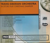 Trans-Siberian Orchestra: In Store Play Christmas Sampler Promo w/ Back Artwork