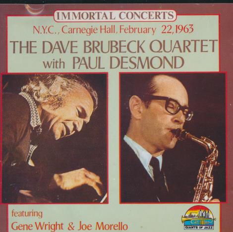 The Dave Brubeck Quartet: N.Y.C., Carnegie Hall, February 22, 1963