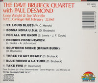 The Dave Brubeck Quartet: N.Y.C., Carnegie Hall, February 22, 1963
