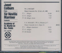 Janet Colburn: W.A. Mozart: Piano Concerto No. 23 / F.X. Mozart: Piano Concerto In C
