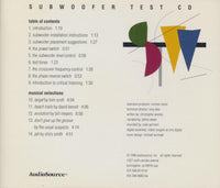AudioSource: Subwoofer Test CD
