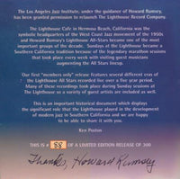 Howard Rumsey's Lighthouse All-Stars: Modern Jazz A La Lighthouse Signed Limited