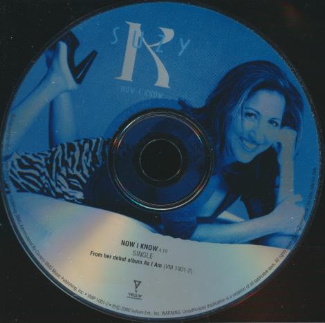 Suzy K: Now I Know Promo w/ Back Artwork