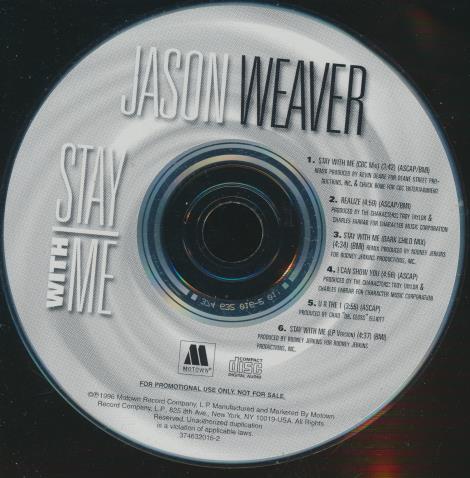 Jason Weaver: Stay With Me 6-Track Promo w/ No Artwork