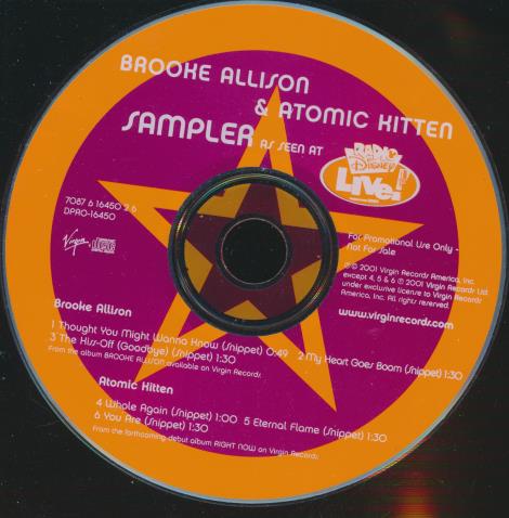Brooke Allison & Atomic Kitten: Sampler Promo w/ No Artwork