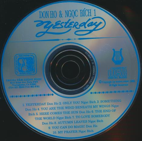 Don Ho & Ngoc Bich: Yesterday w/ No Artwork